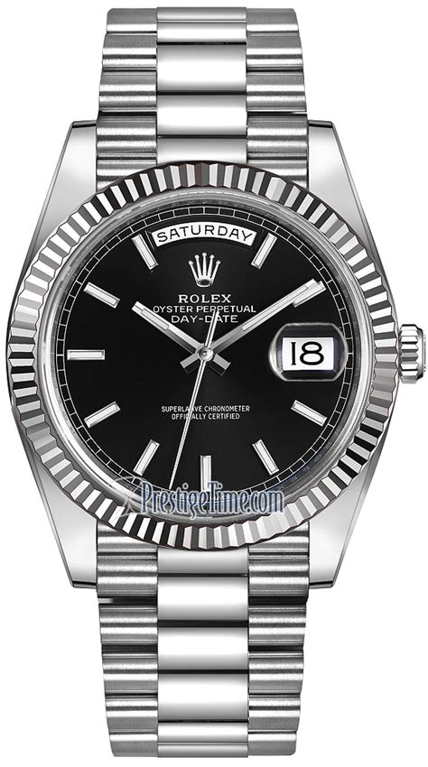 rolex day date silber schwarzes zifferblatt|rolex daytime watches.